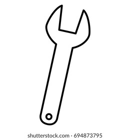 wrench tool isolated icon