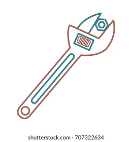 wrench tool isolated icon