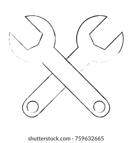 wrench tool isolated icon