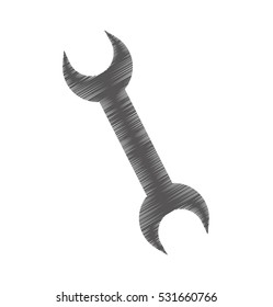 wrench tool isolated icon vector illustration design