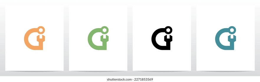 Diseño G de logotipo de letra de herramienta de lavado