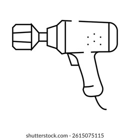 wrench tool line icon vector. wrench tool sign. isolated contour symbol black illustration