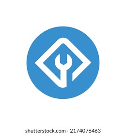 Plantilla de icono del logotipo de la herramienta de lavado, concepto del logotipo de servicio y mantenimiento, vector del símbolo de reparación