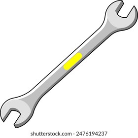 wrench tool mechanic equipment vector 