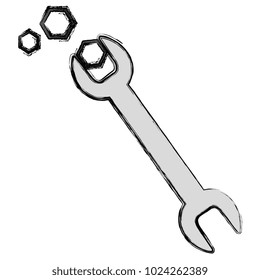 wrench tool with nuts