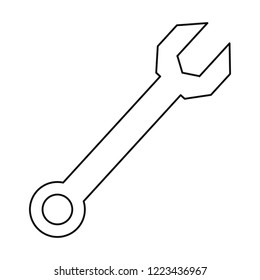 wrench tool on white background