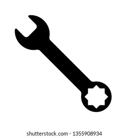 Wrench tool repair construction icon vector illustrator isolated on white background.