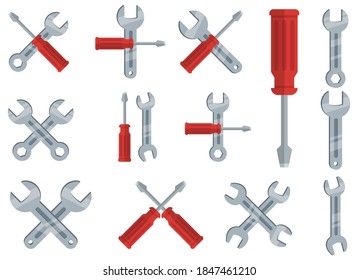 Wrench tool vector design illustration isolated on white background