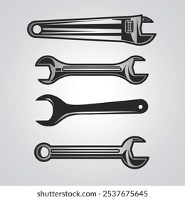 Wrench tool, vector icon design template, Vector design, Vector Art