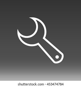 Wrench Tool Vector Icon Illustration