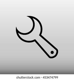 Wrench Tool Vector Icon Illustration