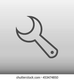 Wrench Tool Vector Icon Illustration