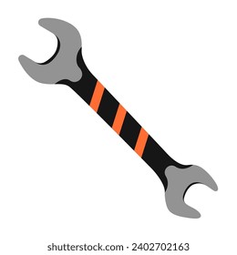 Wrench tool vector icon. Stylish modern working key. Tool for work vector. Wrench icon for repair and construction. Construction tool.
