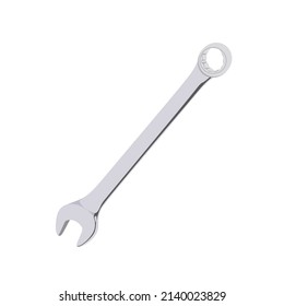 Ilustración vectorial de herramienta de llave. Llave en fondo blanco