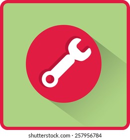 Scheiß! Werkzeug für die Arbeit Flach-moderne Web-Schaltfläche