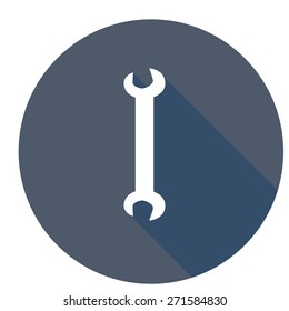 Wrench tool work icon ,Flat modern web button 