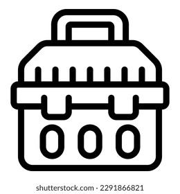 Wrench toolbox icon outline vector. Tool kit. Carpenter home