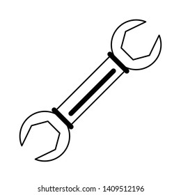 wrench tools icon cartoon vector illustration graphic design
