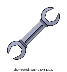 wrench tools icon cartoon vector illustration graphic design