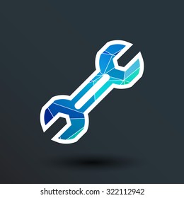 Wrench Tools icon isolated vector button logo symbol.