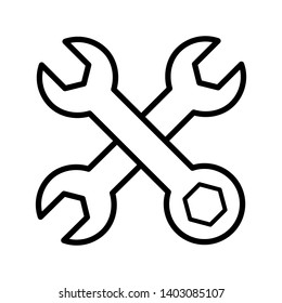 wrench - tools icon vector design template