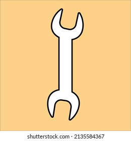 Wrench tools kit box for repair machanic or auto machine. Wrench icon set. Machanic repair icon vector. Auto tools icon vector.