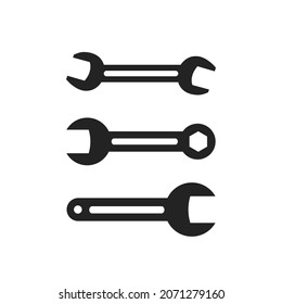 Wrench tools repair icon, logo isolated on white background. Vector illustration