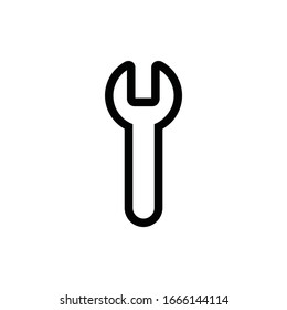 Wrench, tools, repair icon vector on white background