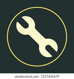 Wrench trendy icon simple abstract vector illustration colorful artwork lovely design.eps