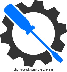 Wrench Tuning vector illustration. A flat illustration iconic design of Wrench Tuning on a white background.
