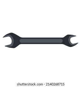 Wrench vector cartoon tool illustration isolated on a white background.