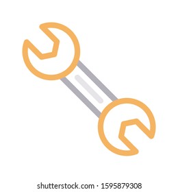 wrench vector color line icon 