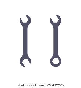 wrench vector flat illustration on white background