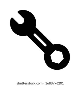 wrench vector glyph flat icon 