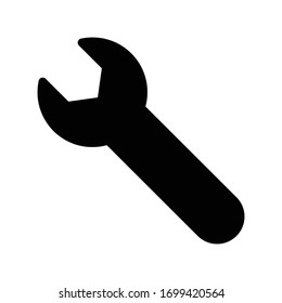 wrench vector glyph flat icon 