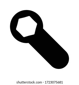 wrench vector glyph flat  icon 