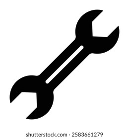 Wrench Vector Glyph Icon Vector Design Design