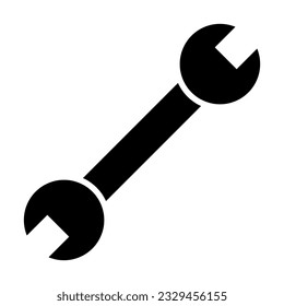 Wrench Vector Glyph Icon For Personal And Commercial Use.
