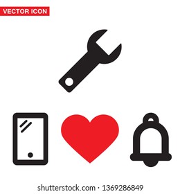 Wrench Vector icon