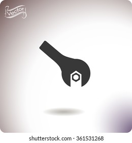 Wrench vector icon.