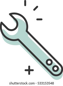 wrench vector icon