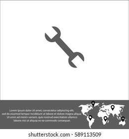 Wrench vector  icon.