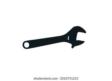 Wrench vector icon adjustable wrench or adjustable spanner tool for mechanic work on white background Working Tools Icon