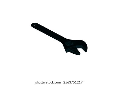 Wrench vector icon adjustable wrench or adjustable spanner tool for mechanic work on white background Working Tools Icon