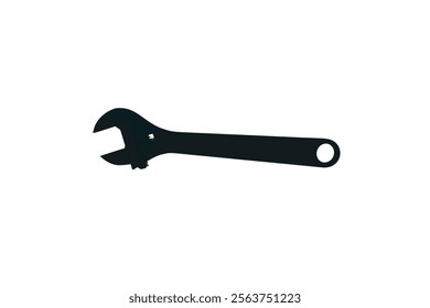 Wrench vector icon adjustable wrench or adjustable spanner tool for mechanic work on white background Working Tools Icon