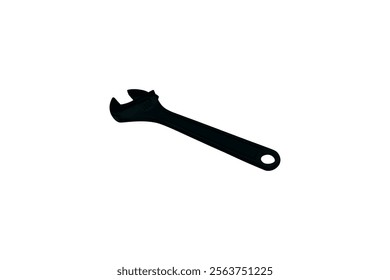 Wrench vector icon adjustable wrench or adjustable spanner tool for mechanic work on white background Working Tools Icon