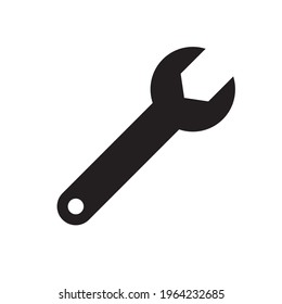 wrench vector icon for apps and web sites