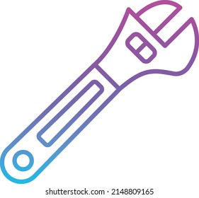 Wrench vector icon. Can be used for printing, mobile and web applications.