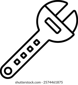 Wrench vector icon. Can be used for printing, mobile and web applications.