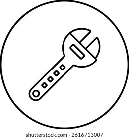 Wrench vector icon. Can be used for printing, mobile and web applications.